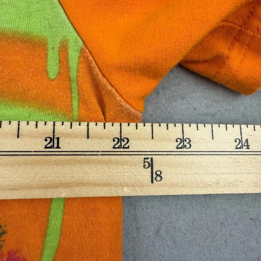FRPLY Mens XL Orange Hustle In Silence Trust Issues Graphic Streetwear T-Shirt‎